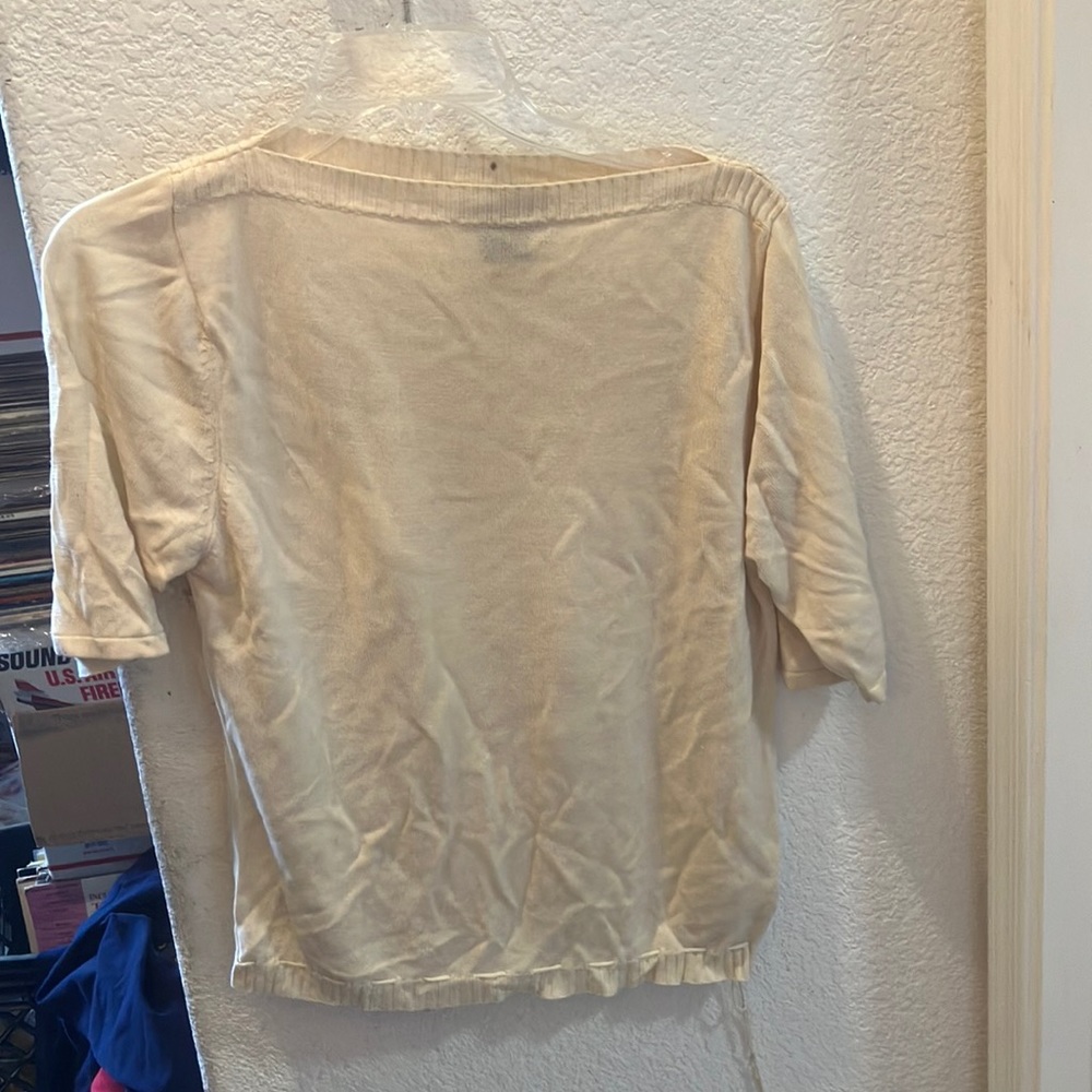FINAL MARKDOWN In knit silk top medium